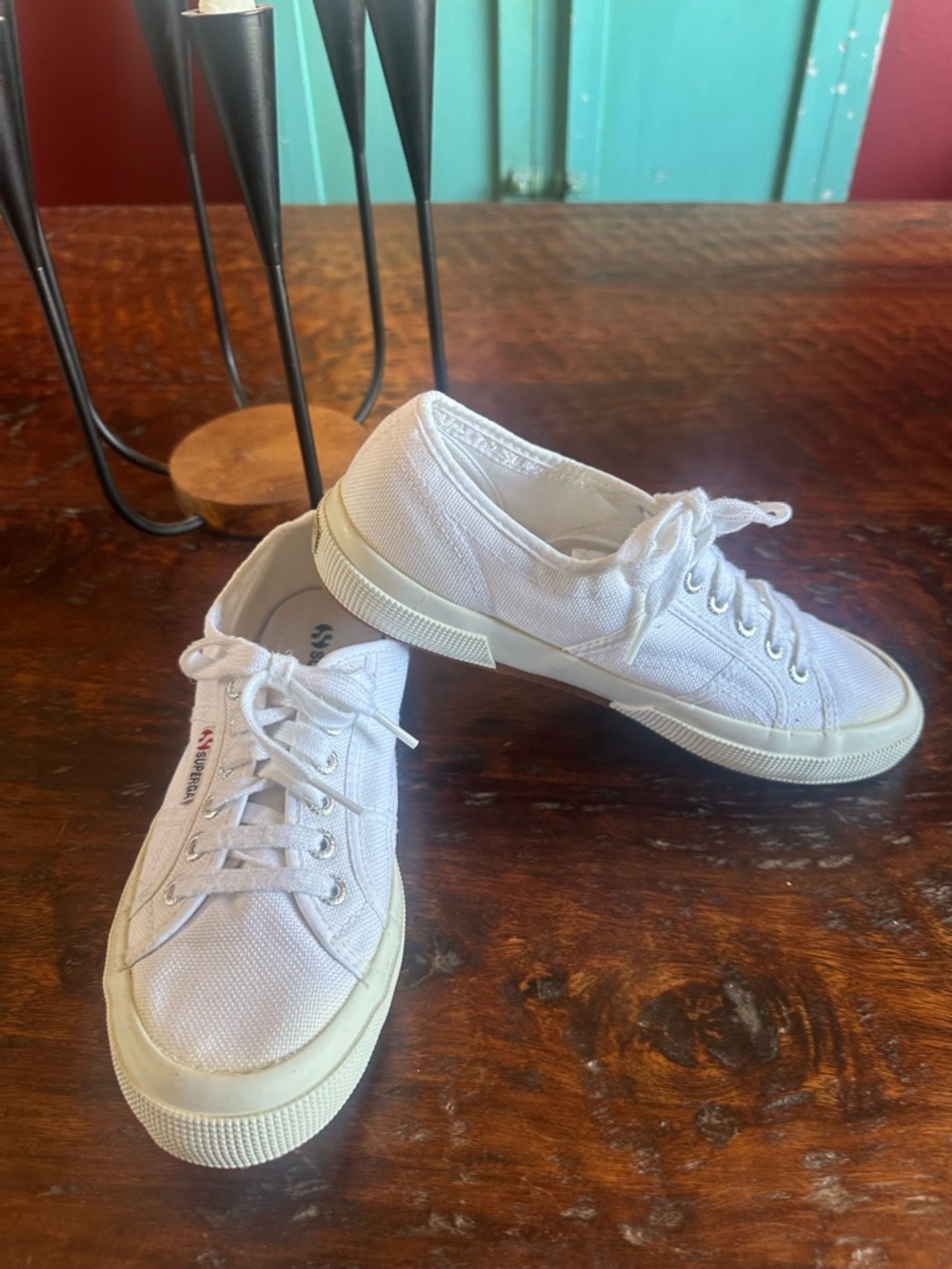 Superga White Low-Top Canvas Sneakers - Picture 2 of 3